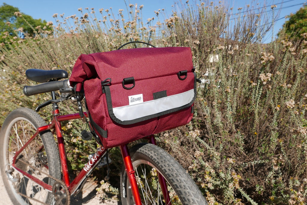 Middle Earth Jammer Handlebar Bag in Burgundy Cordura